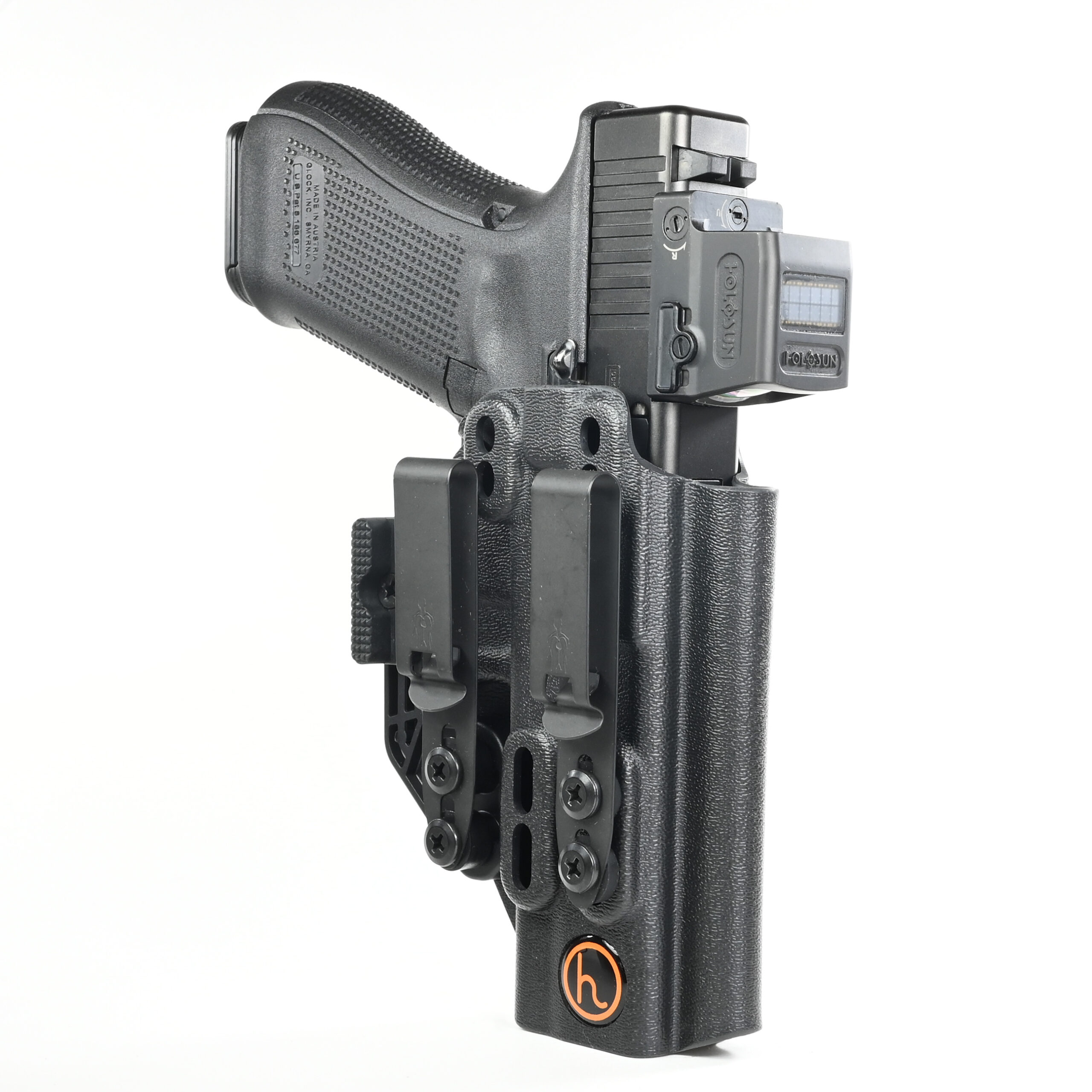 Flint AIWB/IWB Holster back with DCC clips