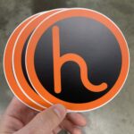 The big "h" sticker