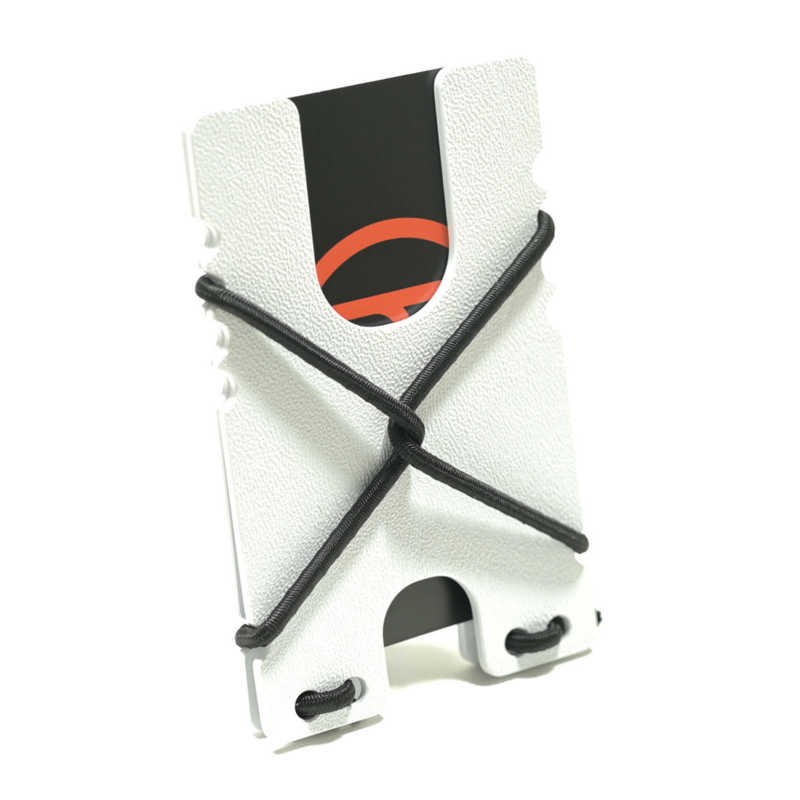 Shock Wallet, White with Black Cord